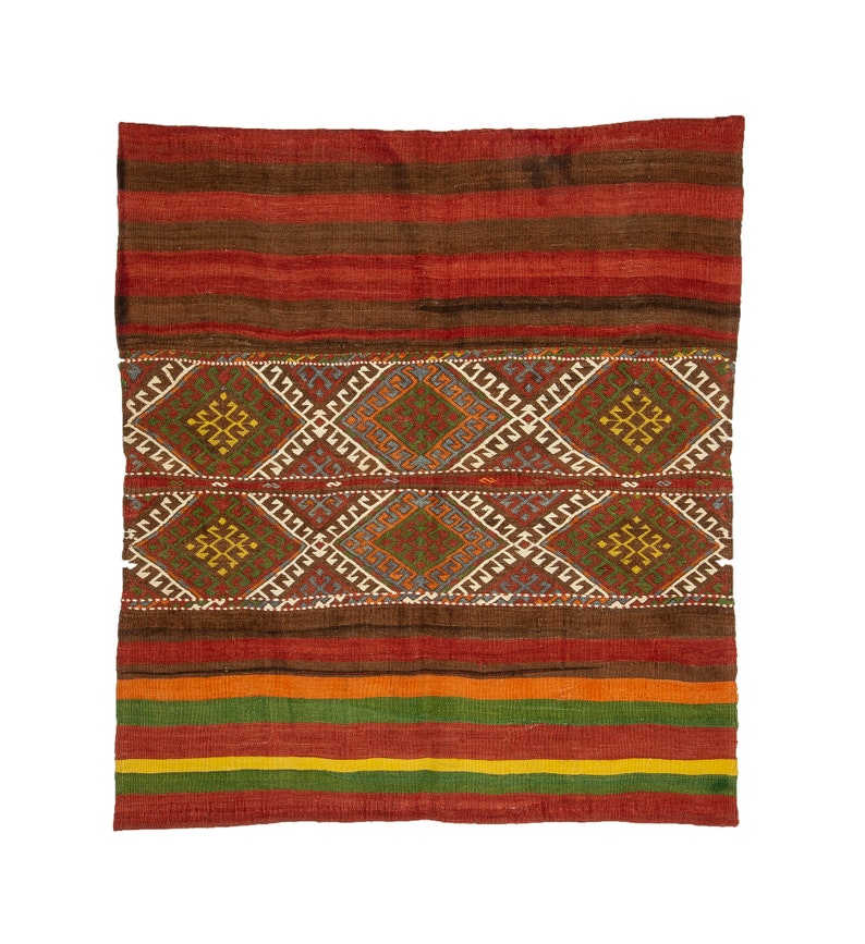 Wall Hanging Kilim Rug43x410 Feetturkish Kilim Etsy