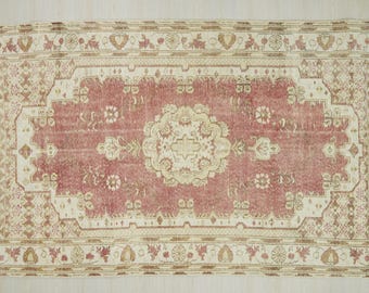 Mid Century Turkish Carpet Rug,Oushak Rug,6,1&quot;x10,2&quot; Feet,Farmhouse Decor Area Carpet Rug,Large Oushak Rug.