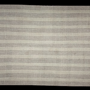 Turkish Kilim Rug,Flat Weave Gray Rug,7,10&quot;x10,5&quot; Feet 240x320 Cm Decorative Bohemian Rug,Modern Vintage Striped Rug,Large Floor Kilim Rug.