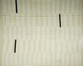 8,6 x 10,2 pouces tapis fait main surdimensionné en chanvre, tapis surdimensionné en chanvre tissé à plat à rayures, tapis chanvre kilim beige, décoration estivale moderne tapis en chanvre