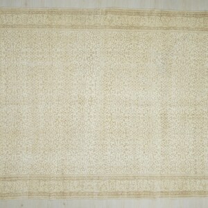 Oversize Oushak Rug: 8.5&quot;x12.1&quot; Handmade Vintage Turkish Carpet