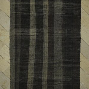 Goat Hair Woven Kilim Rug,6,4&quot;x12,6&quot; Feet 192x380 Cm, Stripe Pattern Turkish Kilim Rug,Traditional Flat Weave Woven Kilim Rug.