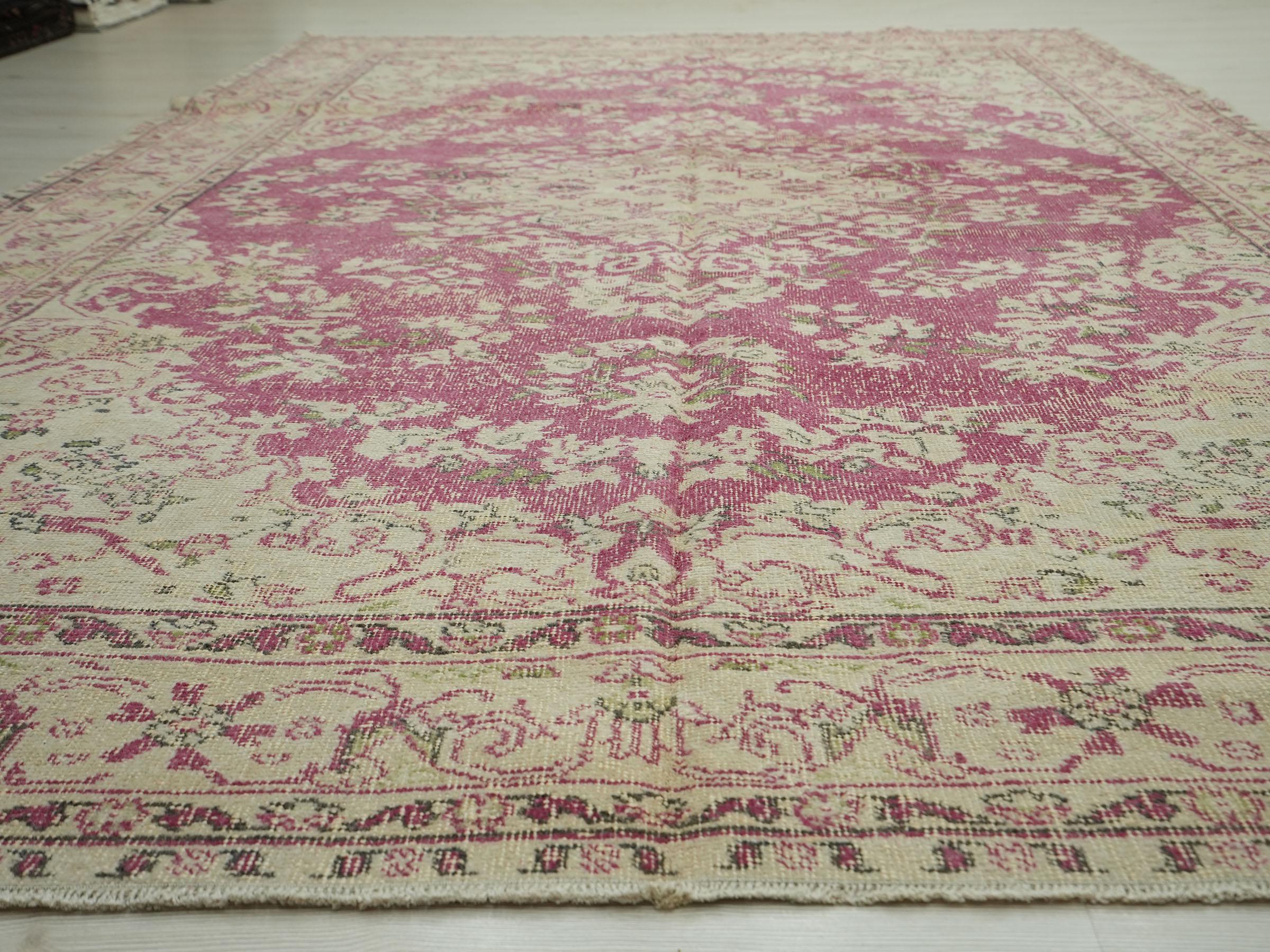 acohug＊ Oushak rug メダリオン　トルコラグ　86×58 Oushak Rug