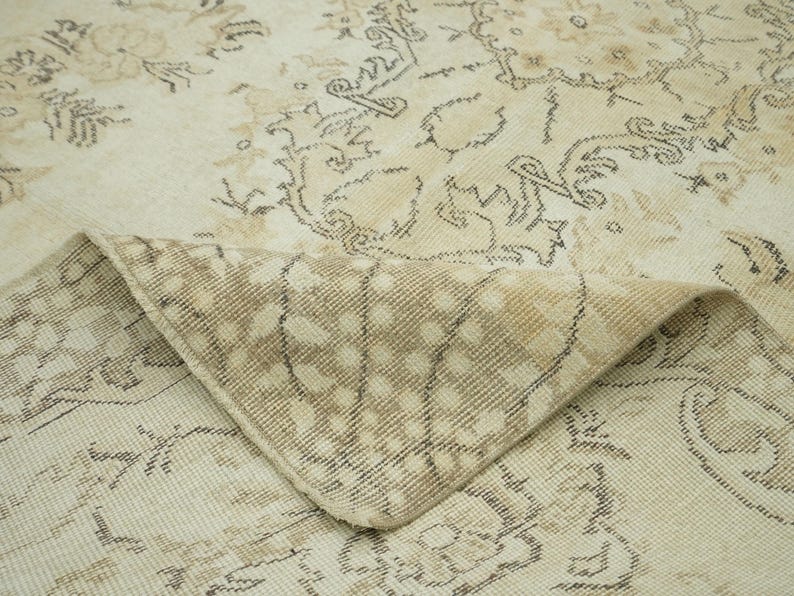 Vintage Faded Oushak Carpet Rug,5.5x9 Feet 170x276 Cm Large Turkish