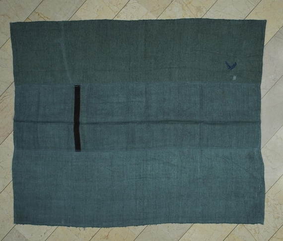Overdyed Gray Hemp Rug: Mid-Century Modern Flat Weave Rugs,6.3x7.5 Ft