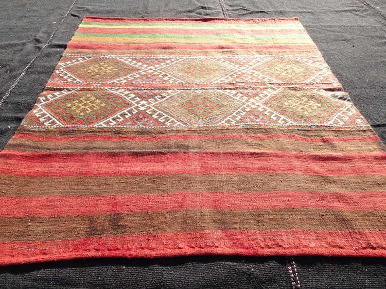 Wall Hanging Kilim Rug43x410 Feetturkish Kilim Etsy