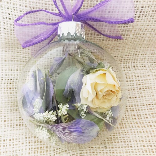 Custom Flower Preservation Ornaments Etsy