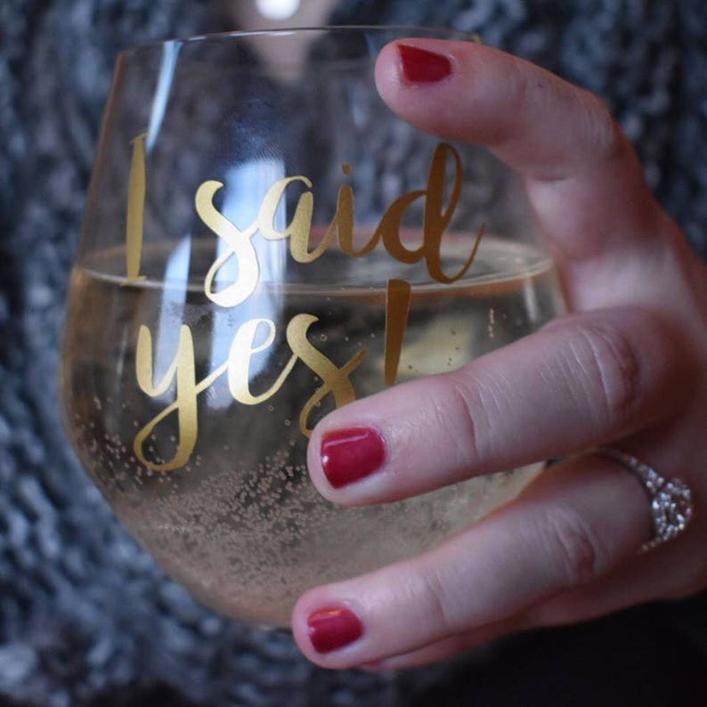 I Said Yes I Said Yes Decal Engagement Decal Engagement Etsy