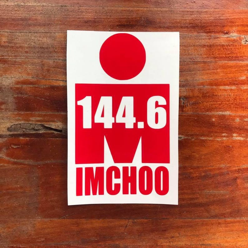 Ironman Tri Decal, Chattanooga 144.6, Ironman Triathlon Etsy