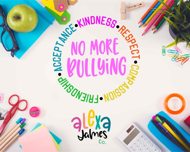 Download No More Bullying svg Kindness SVG Anti Bullying svg Pink ...