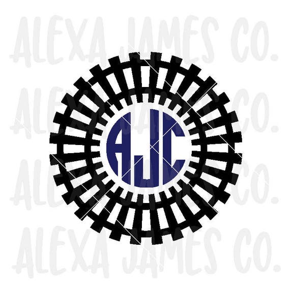 Train Monogram SVG Monogram svg SVG Cut File Train Tracks | Etsy