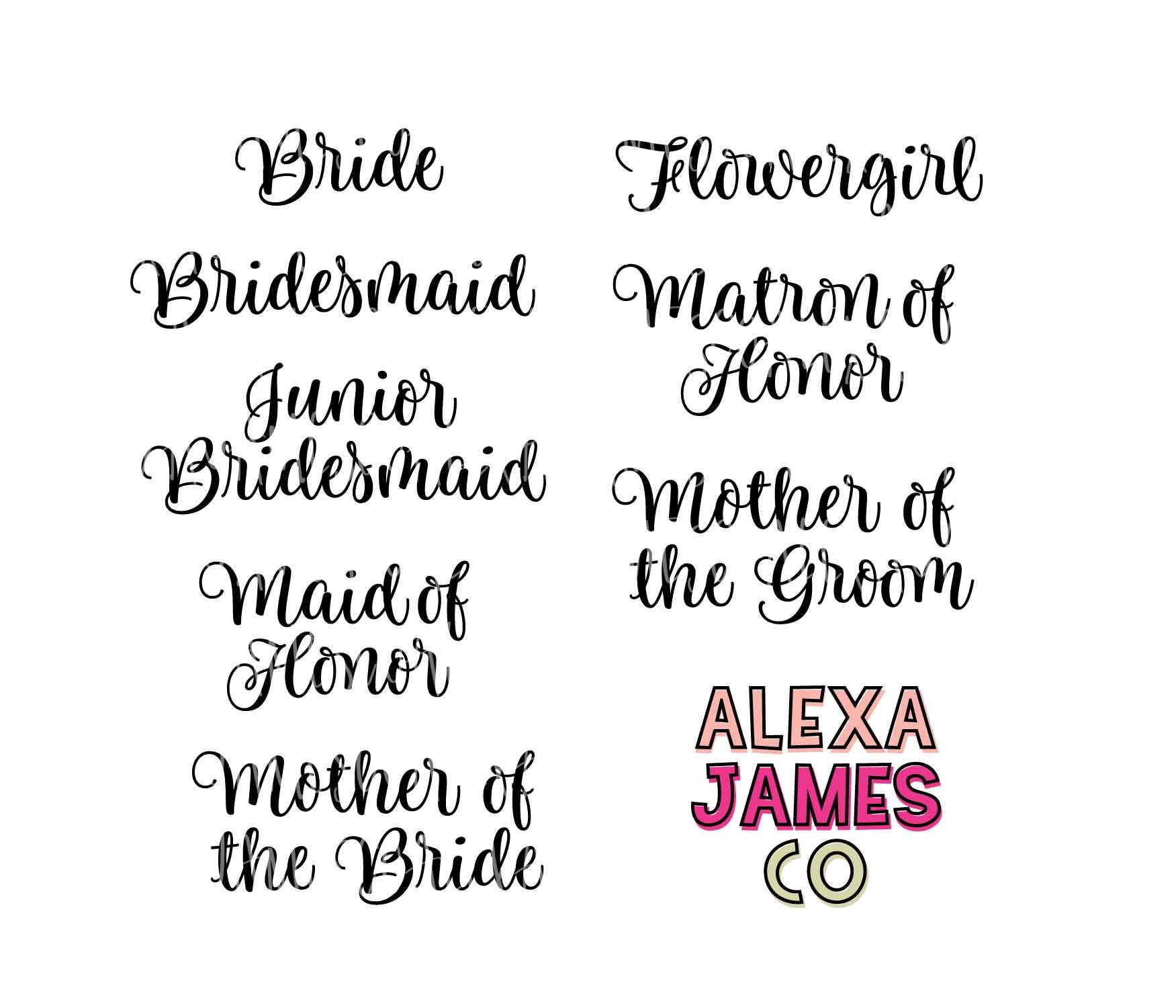 Download Bride svg Bridal Party svg svg Cut File Bridesmaid svg | Etsy