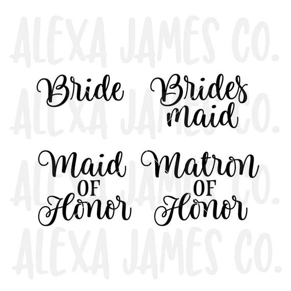 Download Bride SVG Bridal Party SVG svg Cut File Bridesmaids SVG | Etsy