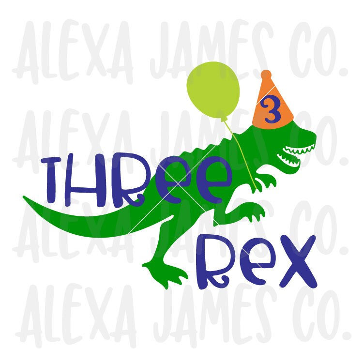 Download 3rd Birthday svg Dinosaur Birthday svg Three Rex svg Third ...