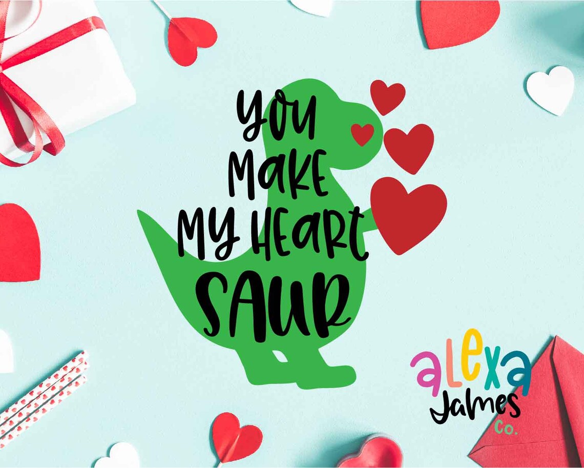 Download Valentine svg Dinosaur Love svg Love Bites svg SVG Cut | Etsy