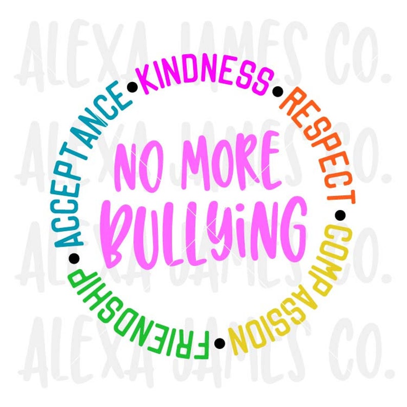Download No More Bullying svg Kindness SVG Anti Bullying svg Pink ...