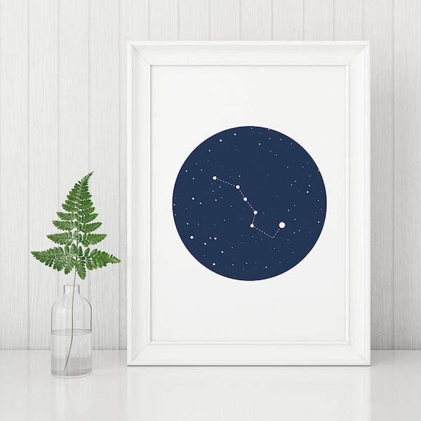 Ursa Major, Galaxy Poster, Big Dipper Print, Constellation Poster, Big Dipper, Little Dipper, Solar System Poster, Solar System Print