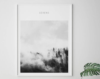 Forest prints, digital wall art, forest print art, Printable forest art, forest wall print, scandinavian art, affiche scandinave, wall art