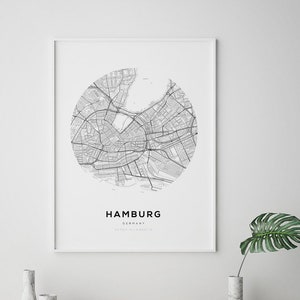 Hamburg Map Print, Map of Hamburg, Hamburg Germany, Hamburg Map Poster, Hamburg Wall Art, German Wall Art, Printable Wall Art, Wall Art