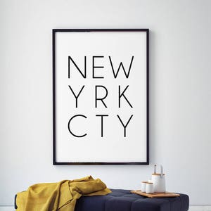 New York Print, New York City, NYC, Black and White NYC, City Wall Art ...