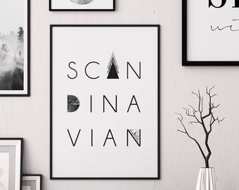 Scandinavian print, Printable wall art, typography print, scandinavian poster, modern wall art, scandinavian art, minimalist print, wall art