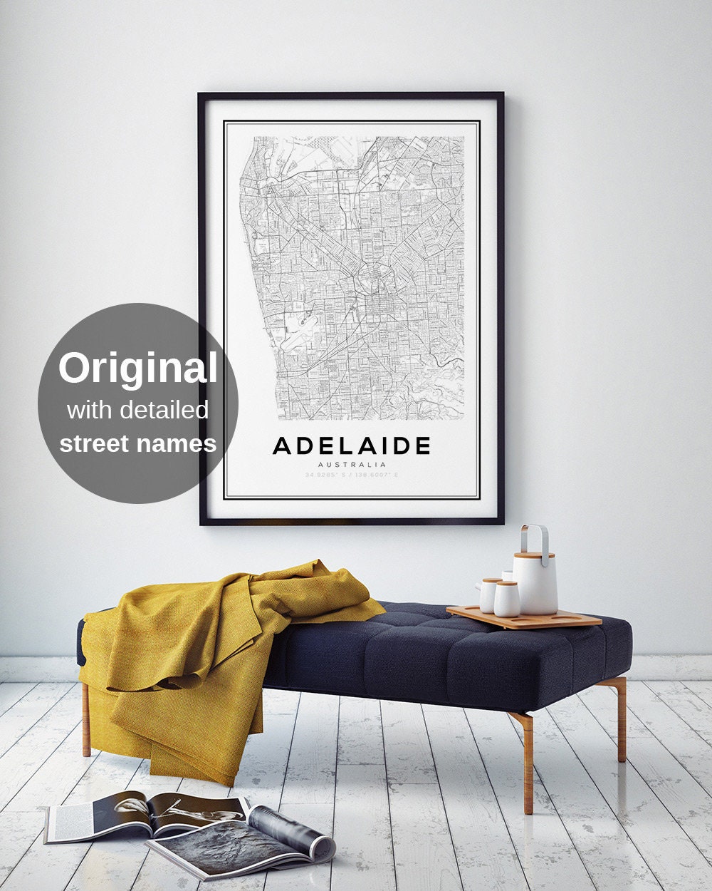 Adelaide Map Print, Australia Maps, City Map Print, Australia Map Poster, Adelaide Map Poster, South Australia, Black and White Map,Wall Art
