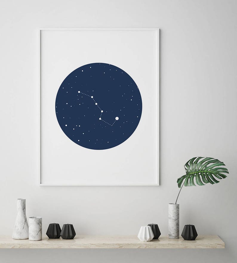 Ursa Major Galaxy Poster Big Dipper Print Constellation | Etsy