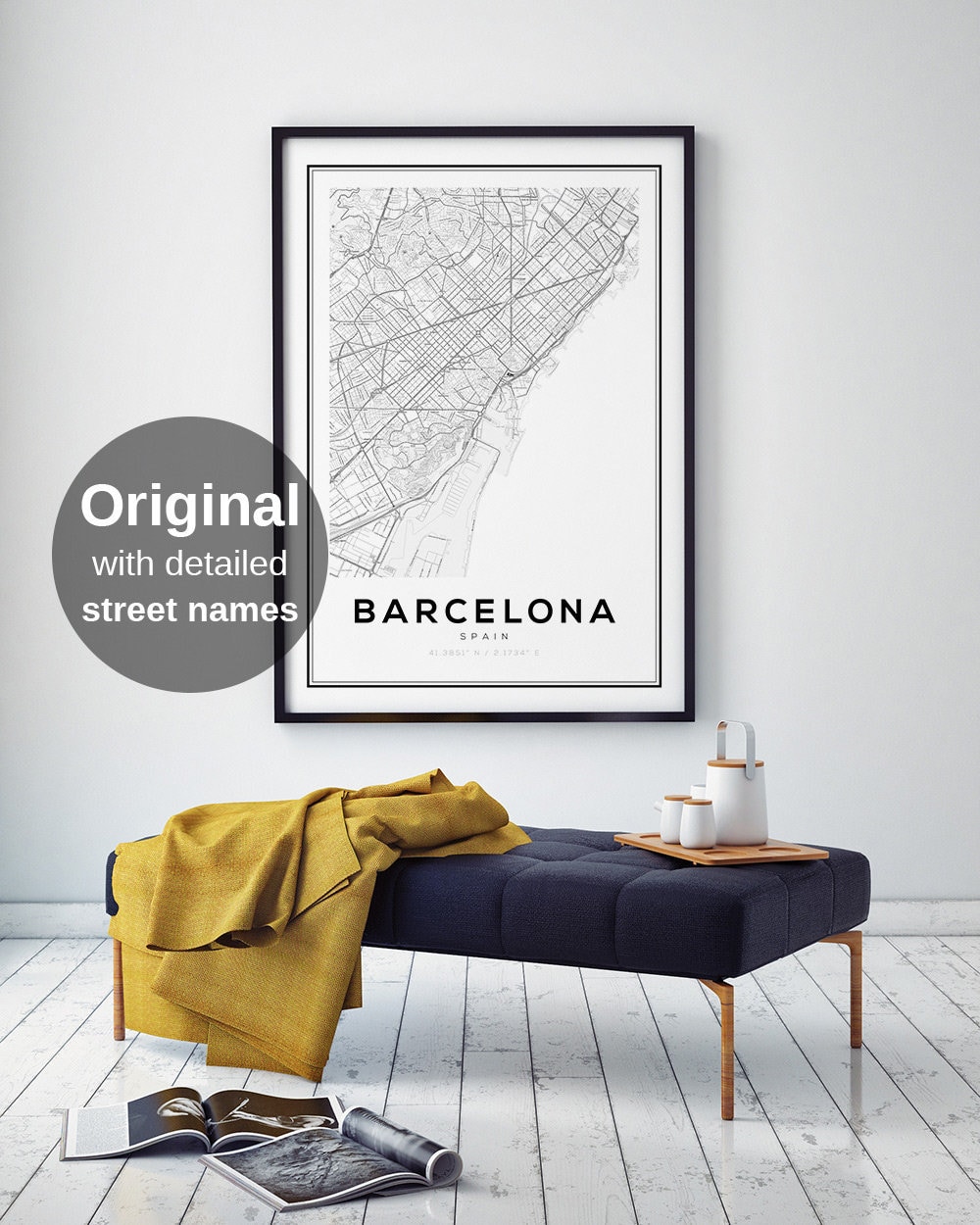 Barcelona Map Print, Barcelona, Spain Map Print, Spanish Maps, Espana, Travel Map Prints, Romantic Gift, Map Gifts, City Streets, Map Art