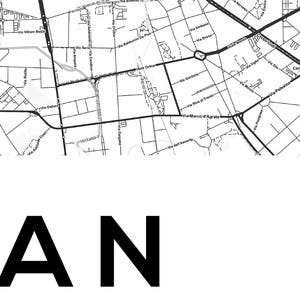 Milan Map Print, Milan City, Milan Map Poster, Fashion wall art, Milano, Black and White Map, Italia, Italy Print, Milan Italy Map, Wall Art image 4