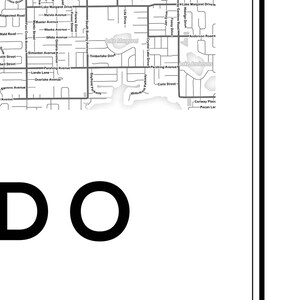 Orlando Map Print, Florida City Map, FL Map Print, Orlando City, Map Wall Art, Digital Map Print, Black and White Map, United States Maps image 4