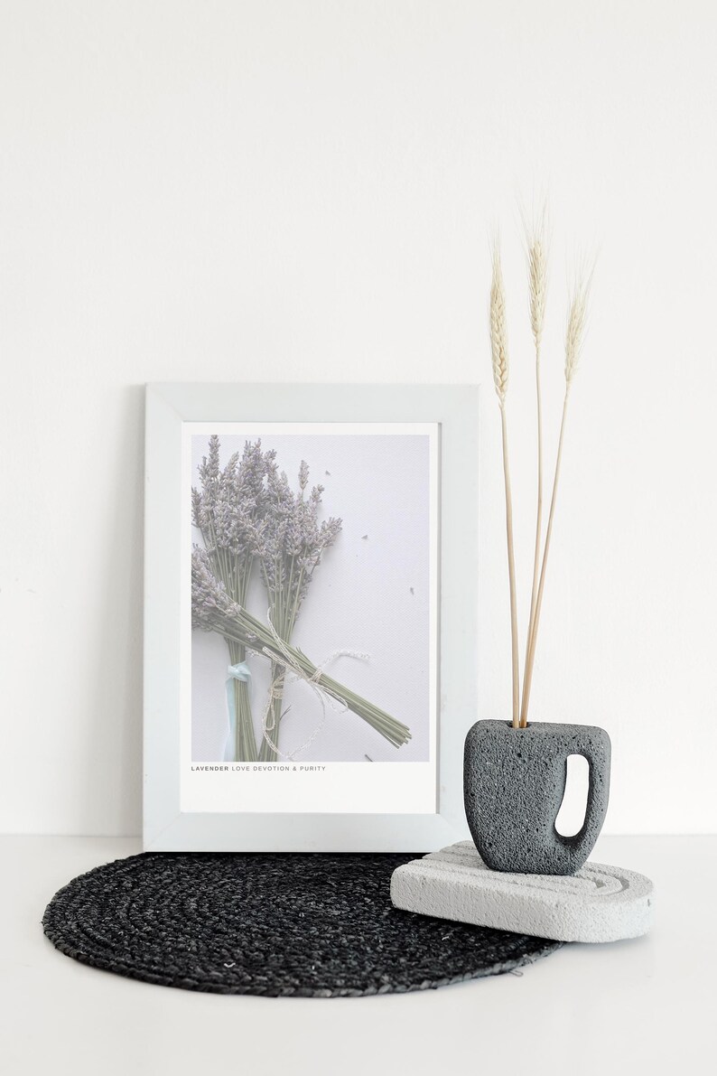 Printable Lavender Print - Modern Nordic Flower Wall Art, Minimalist Scandinavian Poster, Boho Purple Decor (Digital Download) image 3
