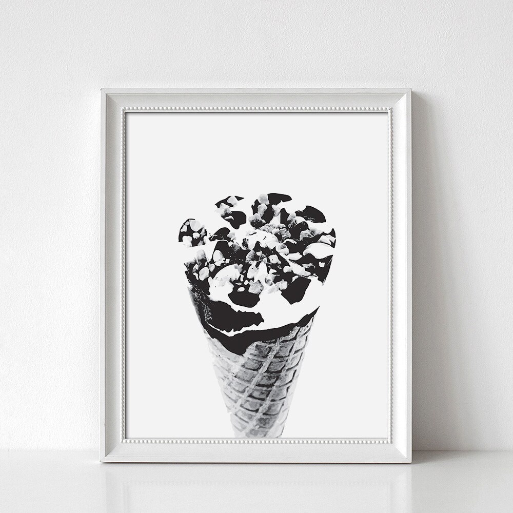 Küche Kunst Küche Dekor Küche Druck schwarz und weiß Kunst | Etsy