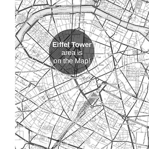 Paris Map Print, Paris Carte, Paris City, Paris Map Poster, France City, City Map Print, Black and White Map, France, France Print, Wall Art image 4