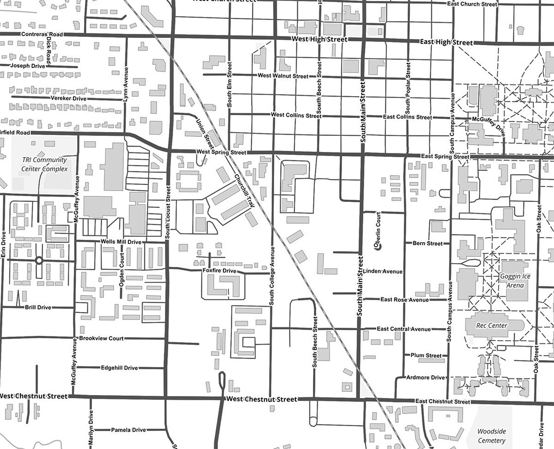 Oxford Map Print Oxford Ohio Oxford Map Poster Map of - Etsy