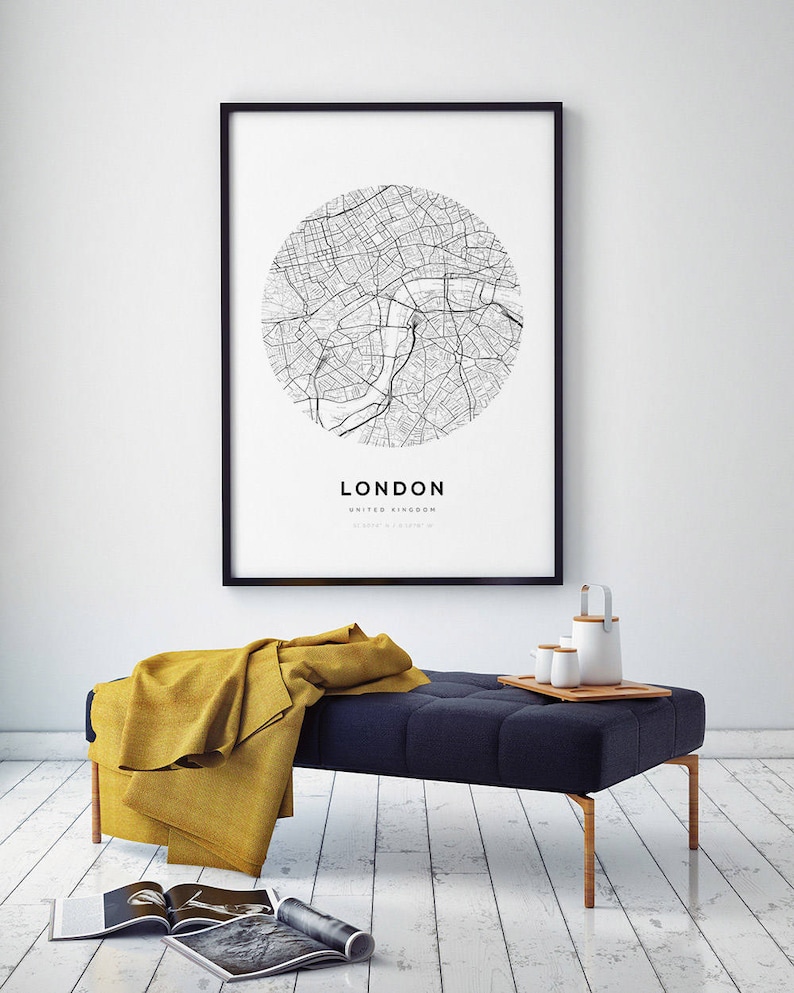 London Map Poster City Map Print UK Map Print London City Etsy