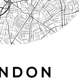 London Map Poster, City Map Print, UK Map Print, London City Map, London Map Print, United Kingdom, England Map Print, Circle Map Print image 4