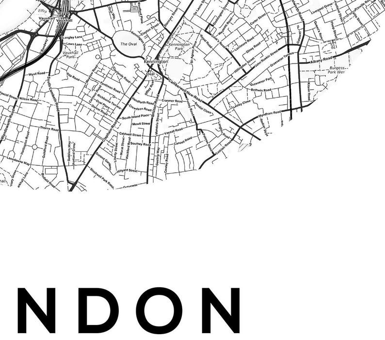 London Map Poster, City Map Print, UK Map Print, London City Map, London Map Print, United Kingdom, England Map Print, Circle Map Print image 4