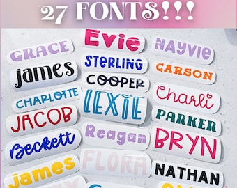 Personalized Name Stickers: 6-inch Custom Decals for Tumblers