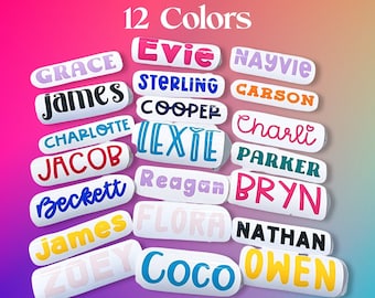 Personalized Name Stickers: Custom Decals for School, Camp, Cups