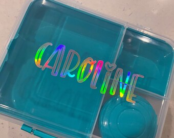Holographic Personalized Name Sticker, Custom Decal