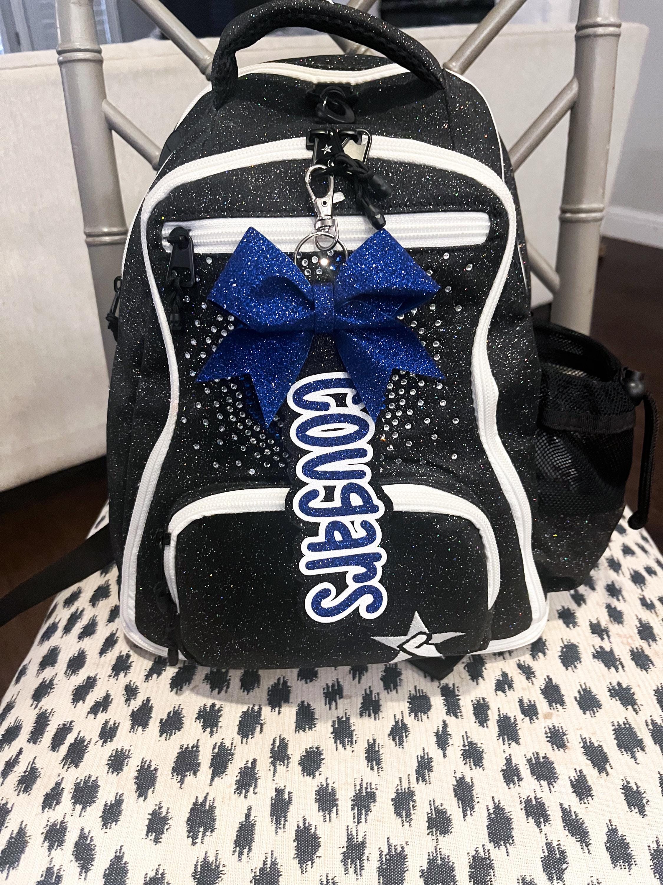 Rhinestone Cheer Backpack Colored Rhinestone CHEER Black Crossbody Bag