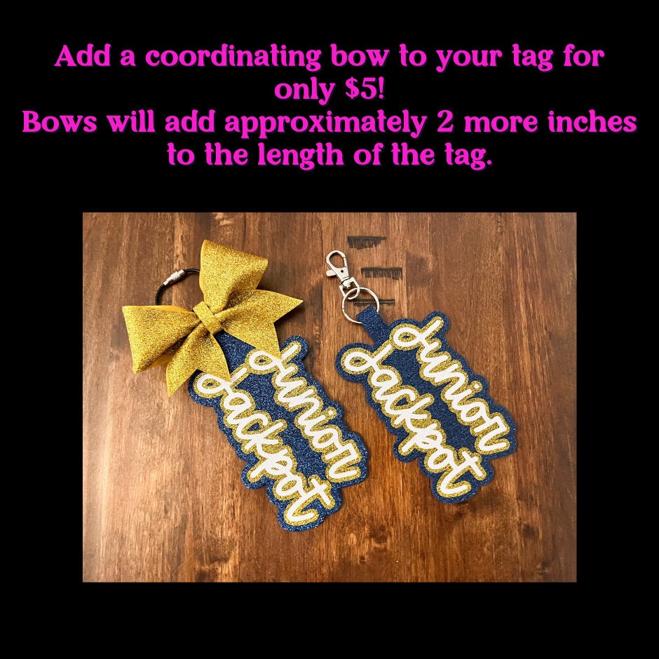 Glitter Cheer Tag Available, Backpack Team Name Glitter All Star Elite Tag Personalized Season Customizable