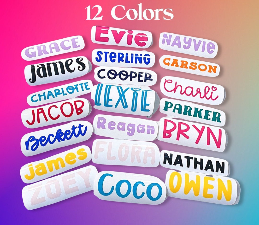 Name Sticker Model Personalized Name Stickers: Custom Decals for School, Camp, Cups - Etsy