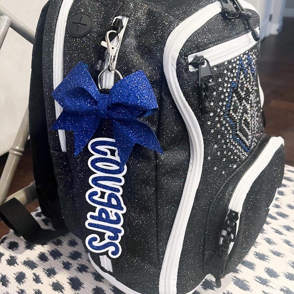 Customized Glitter Bag Tags - Cheer, Dance, Gymnastics, Volleyball