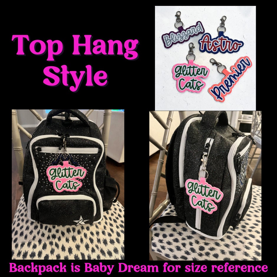 Glitter Cheer Tag Available, Backpack Team Name Glitter All Star Elite Tag Personalized Season Customizable