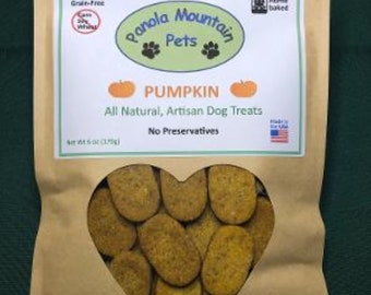 Pumpkin Dog Treats: Grain-free; Organic ingredients; with turmeric; home-baked; human-grade