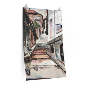 Sarajevo Old City Poster, Bosnian Art, Bosnian Poster, Bosnian Gift