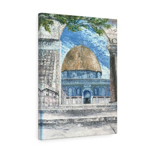 Dome of the Rock Arch, Quality Canvas Wall Art Print, Ready to Hang Wall Art Home Decor