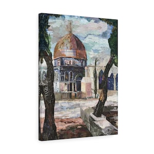 Dome of the Rock Shade Ansicht, Qualitäts Leinwand Wand Kunst Druck, Fertig zum Aufhängen Wand Kunst Home Decor