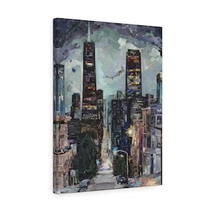 Chicago Street, Quality Canvas Wall Art Print, Ready to Hang Wall Art Home Decor